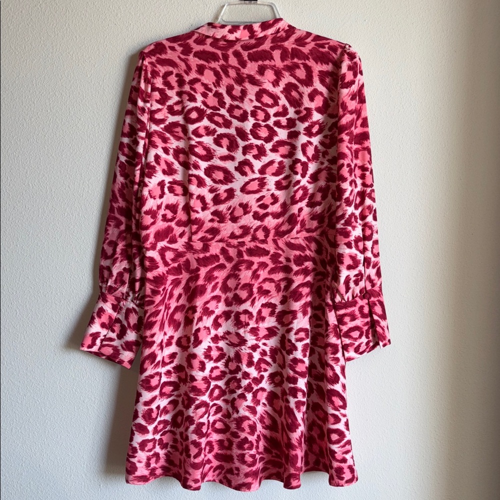 KATE SPADE PANTHERA Pink Leopard Shirt Dress - Picture 2 of 5